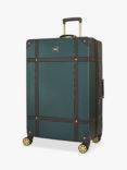 Rock Vintage 8-Wheel 68cm Medium Suitcase, Emerald Green