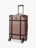 Rock Vintage 8-Wheel 68cm Medium Suitcase, Pink
