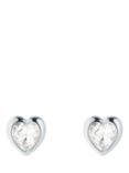 Ted Baker Han Crystal Heart Stud Earrings, Silver