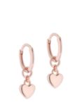 Ted Baker Harrye Tiny Heart Huggie Earrings, Rose Gold