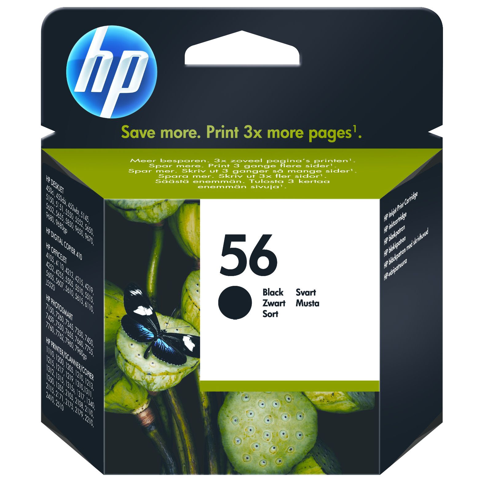 HP 56 Inkjet Cartridge, Black, C6656A 230170512