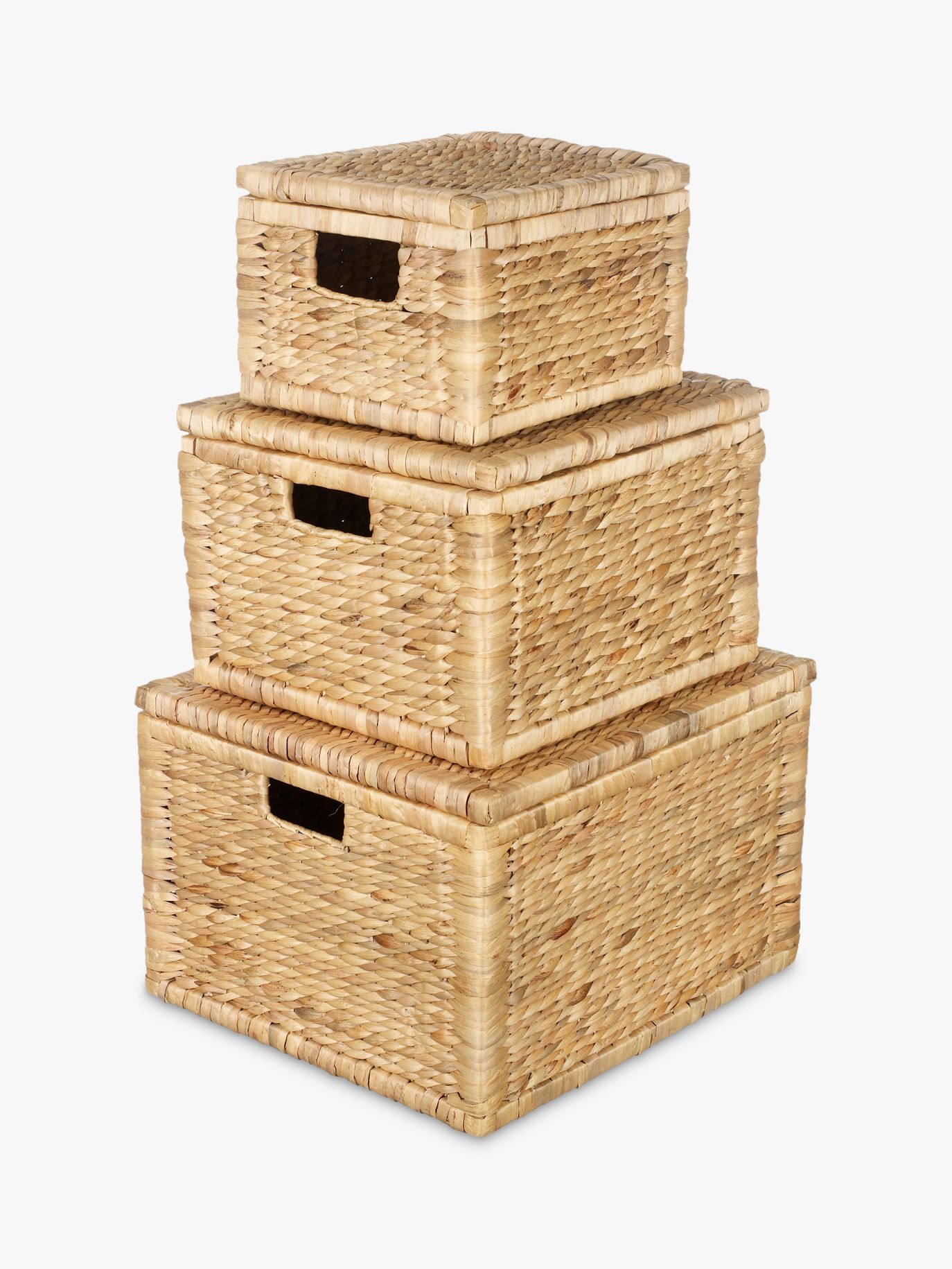 John Lewis Water Hyacinth Storage Boxes, Set of 3 177341
