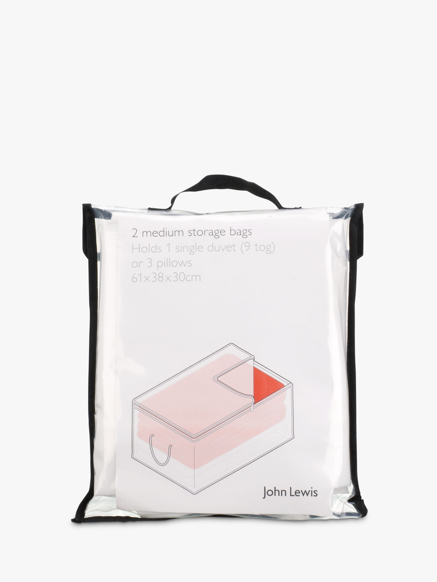 Transparent Oblong Bag, Set of 2