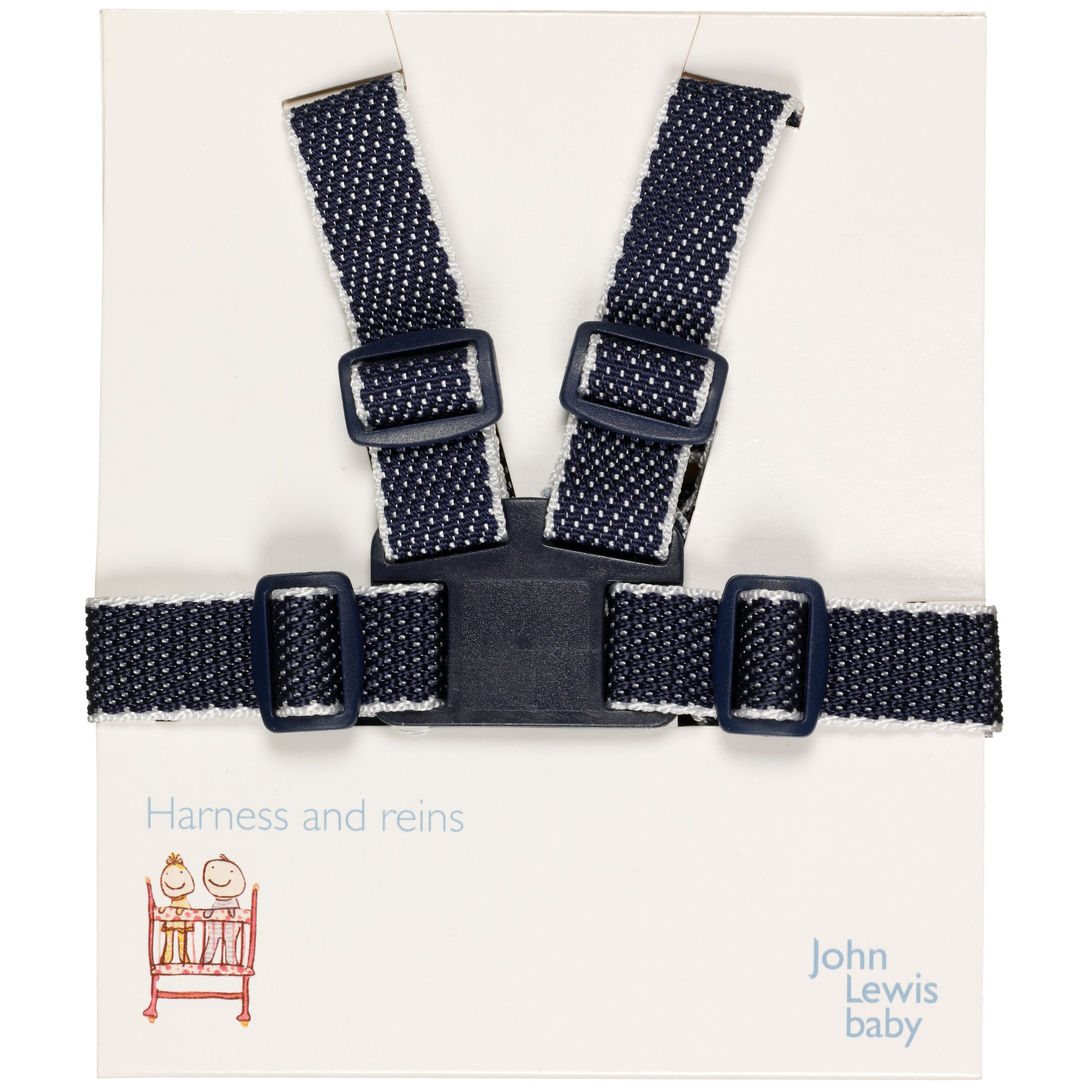 John Lewis Baby Harness and Reins, Navy and