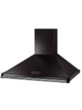 Rangemaster Classic 90 Cooker Hood, Black with Chrome Rail