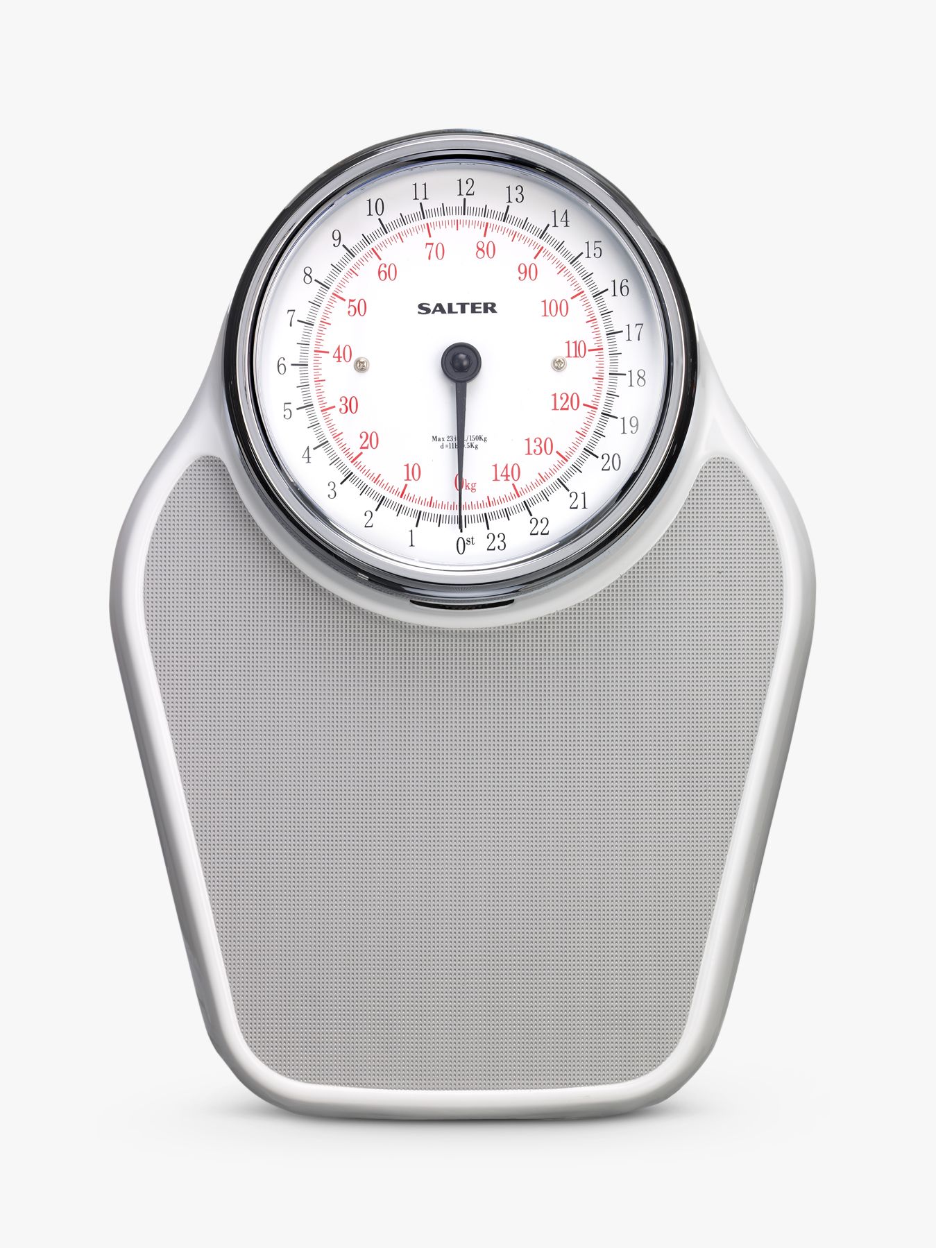  Salter 200 WHGYDR Premium Academy Professional Mechanical Scale,  Doctors Style Scales, 150 KG Max Capacity, Rotating Dial, Oversized Dial  for Easy Reading, Large Platform and Battery Free White/Grey : Health 