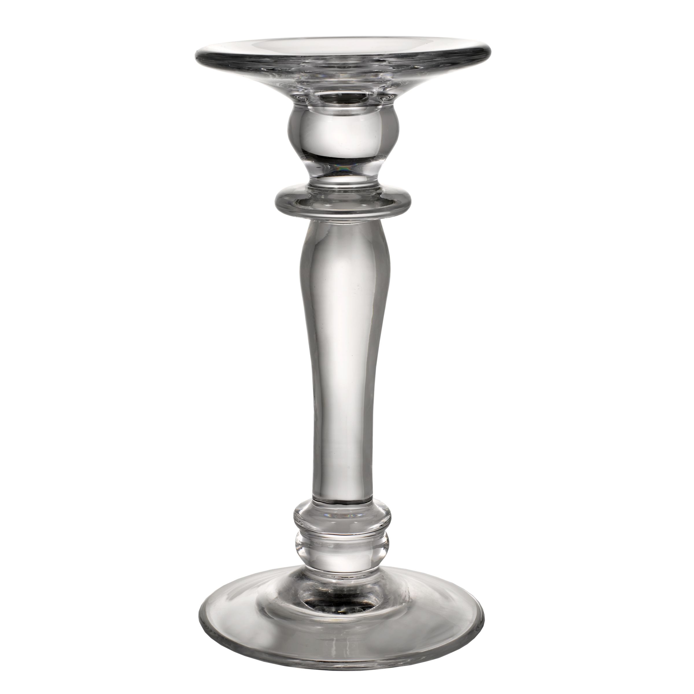 John Lewis Glass Pillar Candle Holder, Small 160042