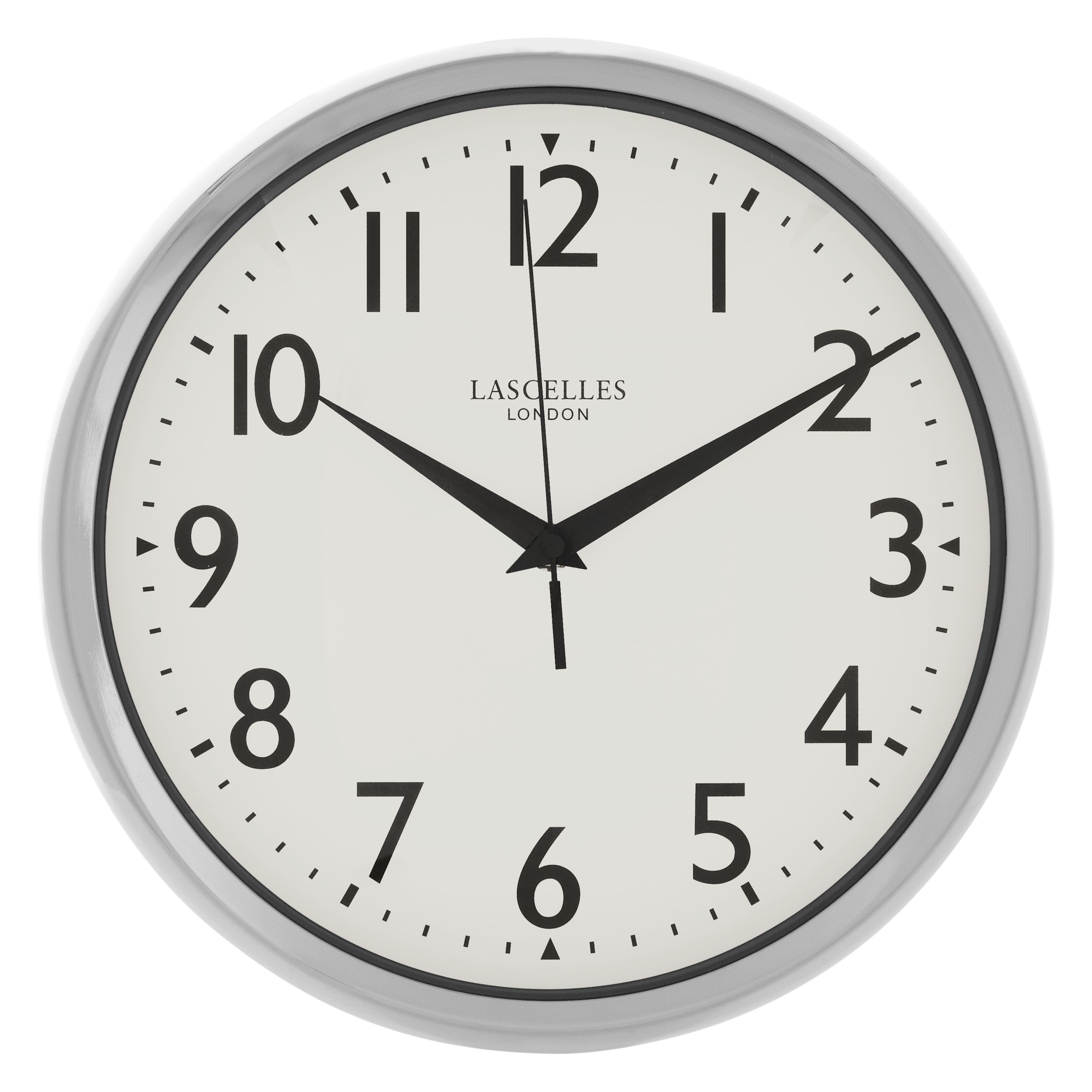 Chrome Wall Clock, Dia.30cm 153481