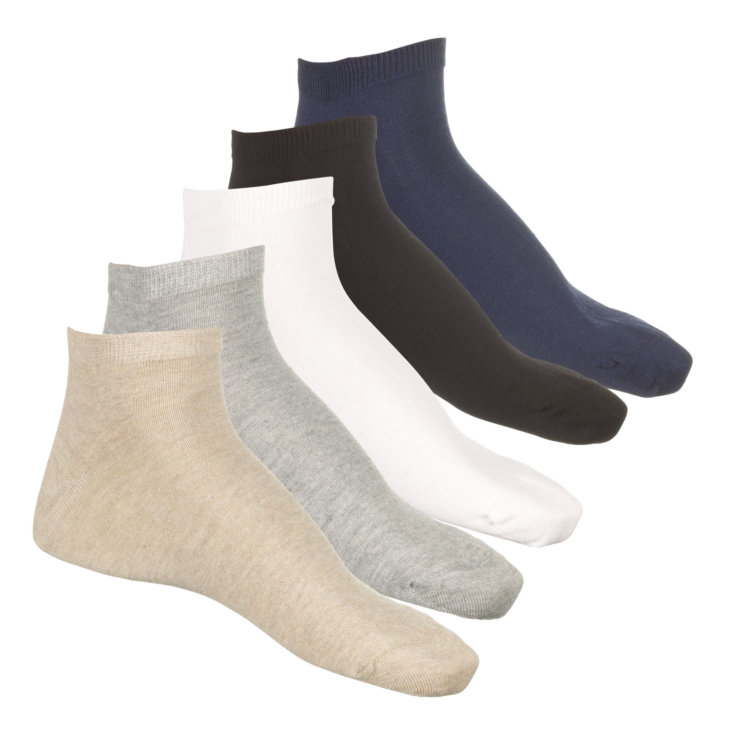 John Lewis & Partners Ankle Socks, Pack of 5, One Size