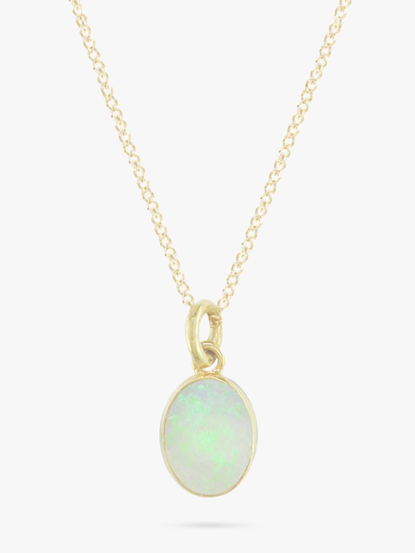 9ct Yellow Gold and Oval Opal
