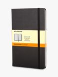 Moleskine Large Hard Cover Ruled Notebook, Black