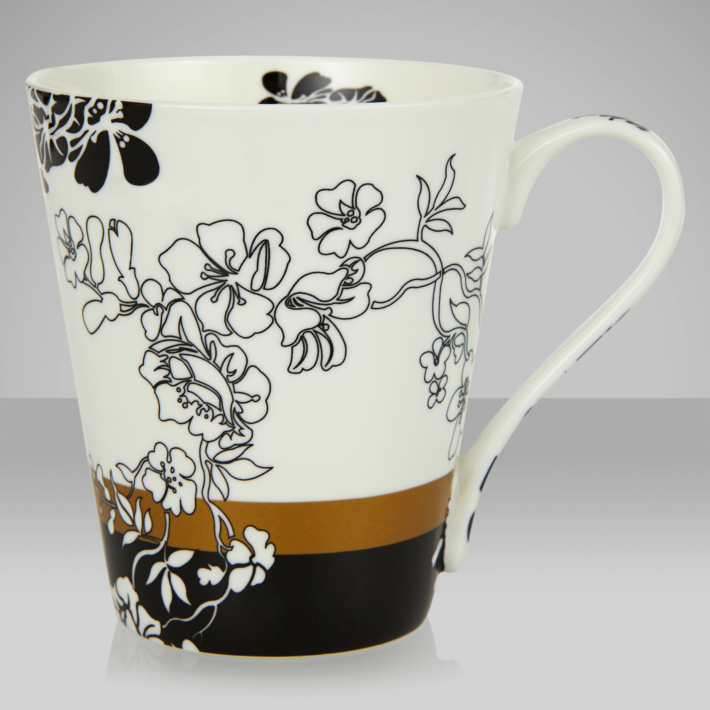 V&A VandA Brocade Mug, Black/White 230491953