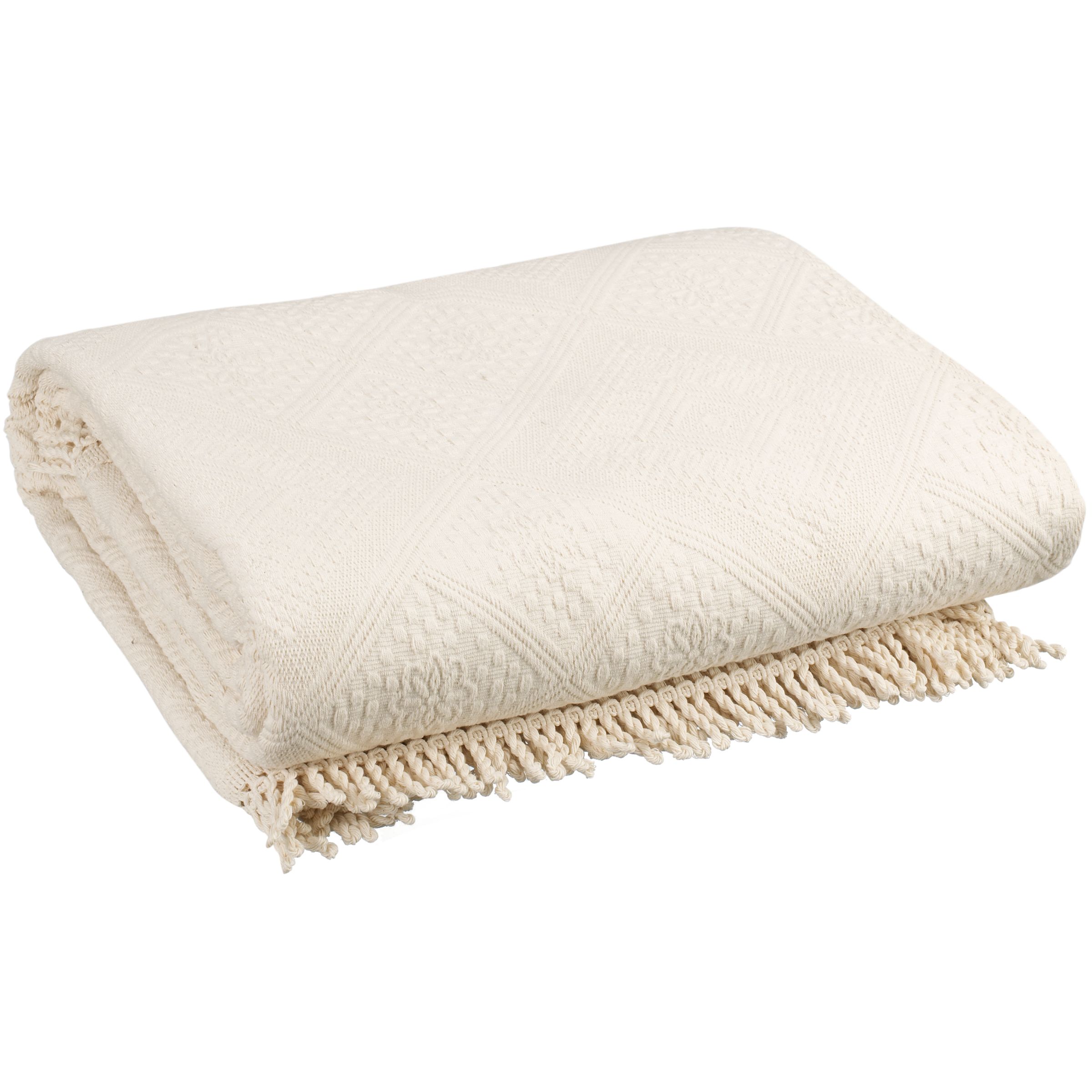 John Lewis City Cotton Bedspread, Ecru 119418