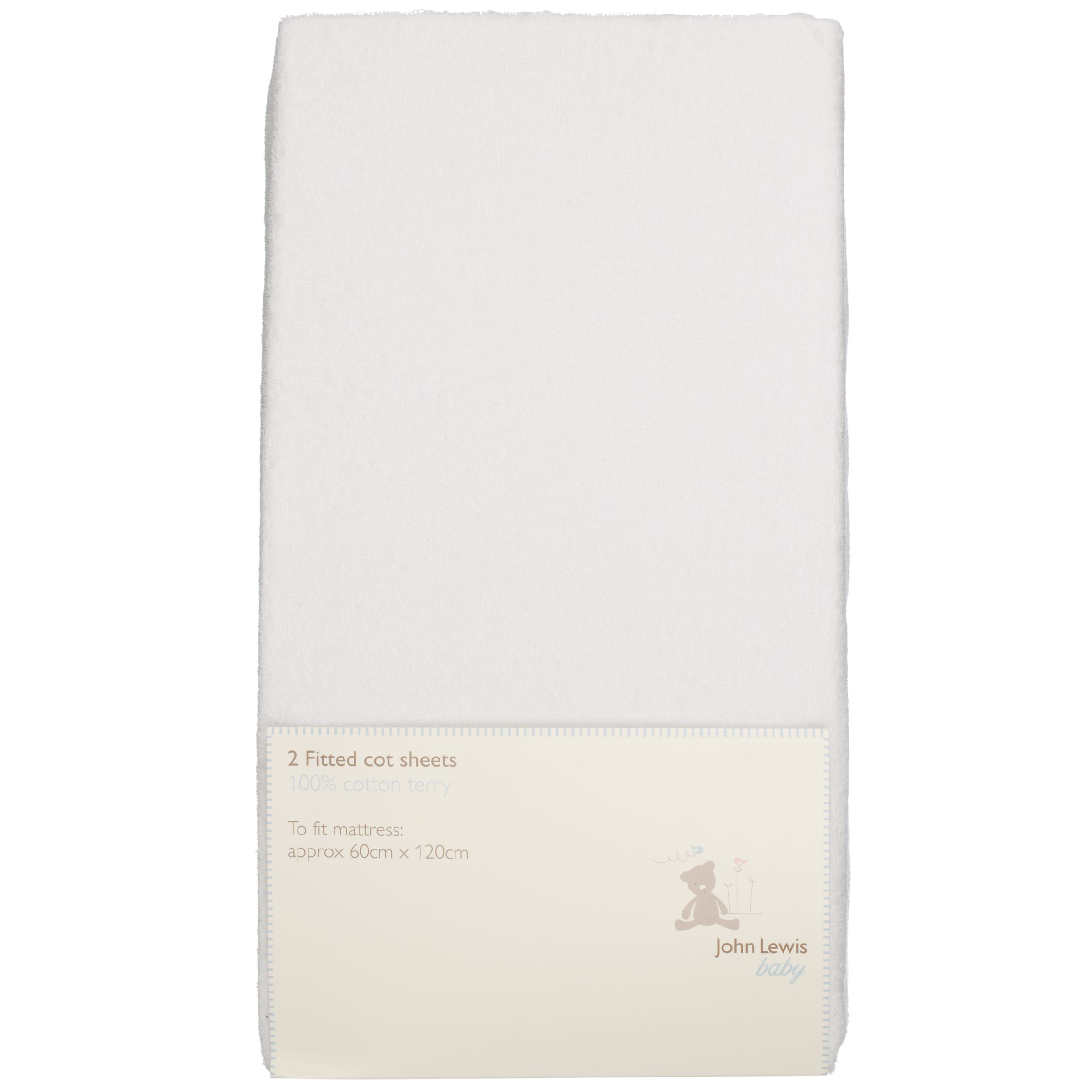 Fitted Terry Cot Sheets, 56-63 x