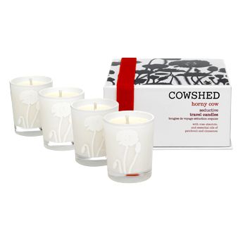 Horny Cow Seductive Travel Candles, 4 x
