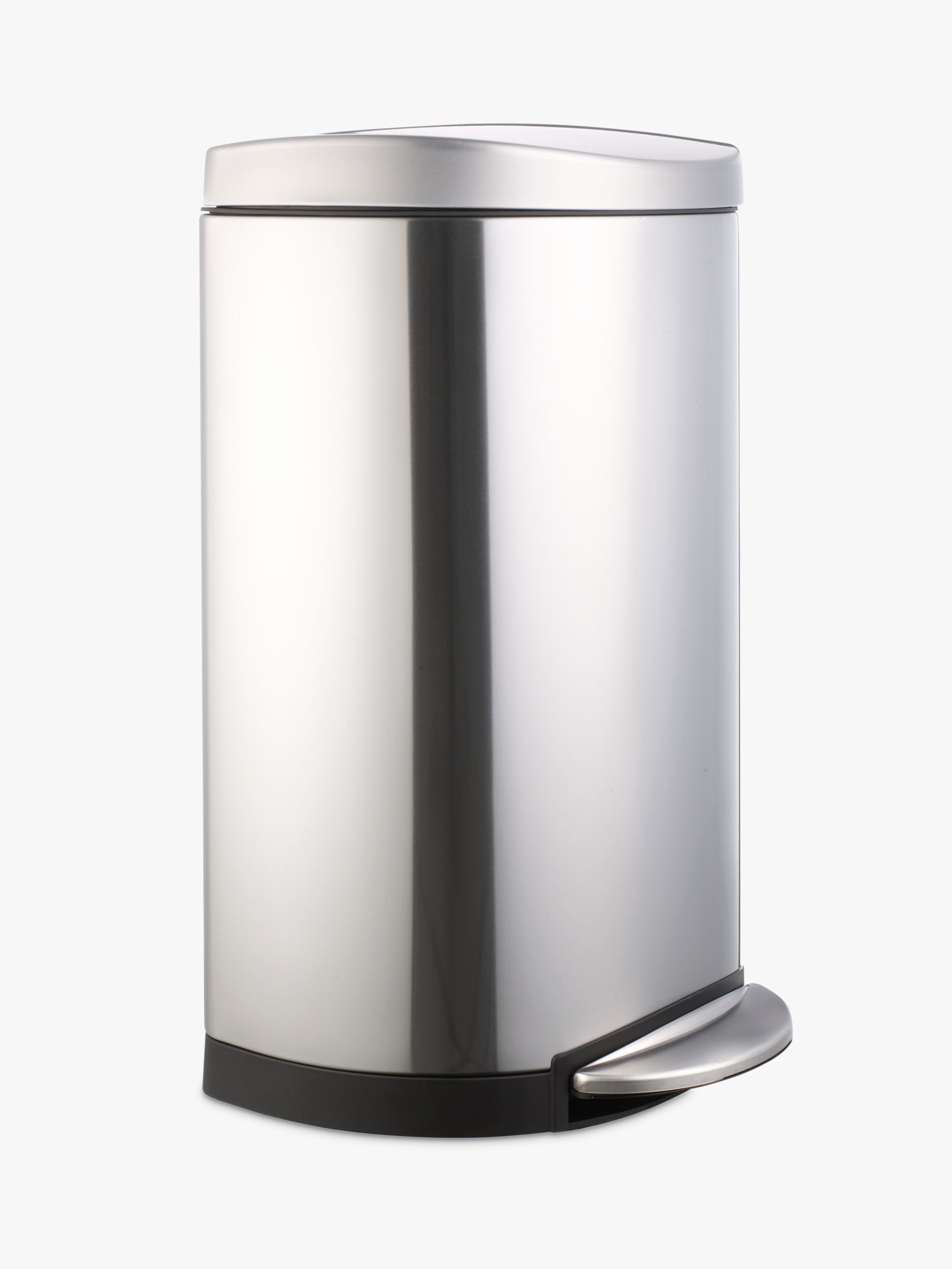 Deluxe Semi-Round Pedal Bin, Brushed