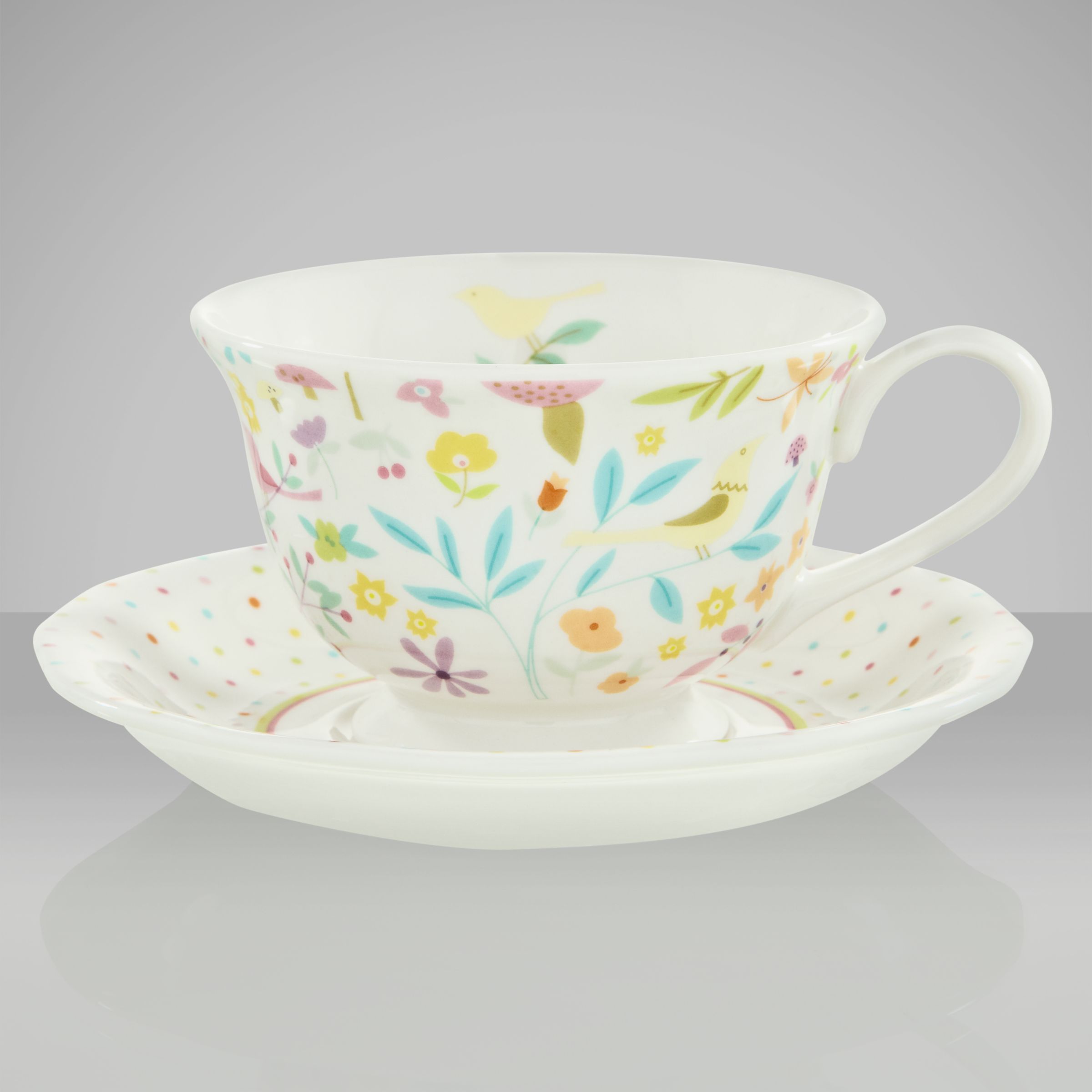 Secret Garden Porcelain Teacup and