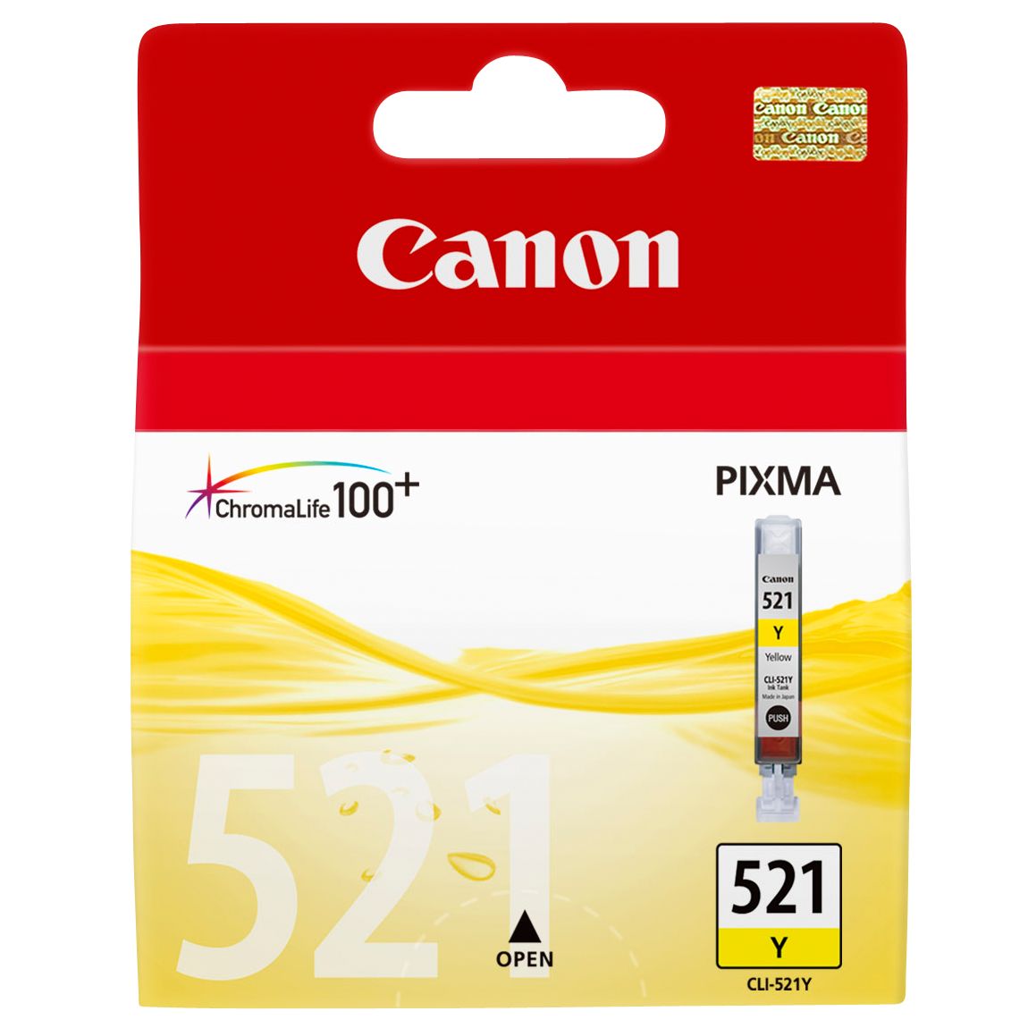 Canon Pixma Inkjet Cartridge, Yellow, CLI-521