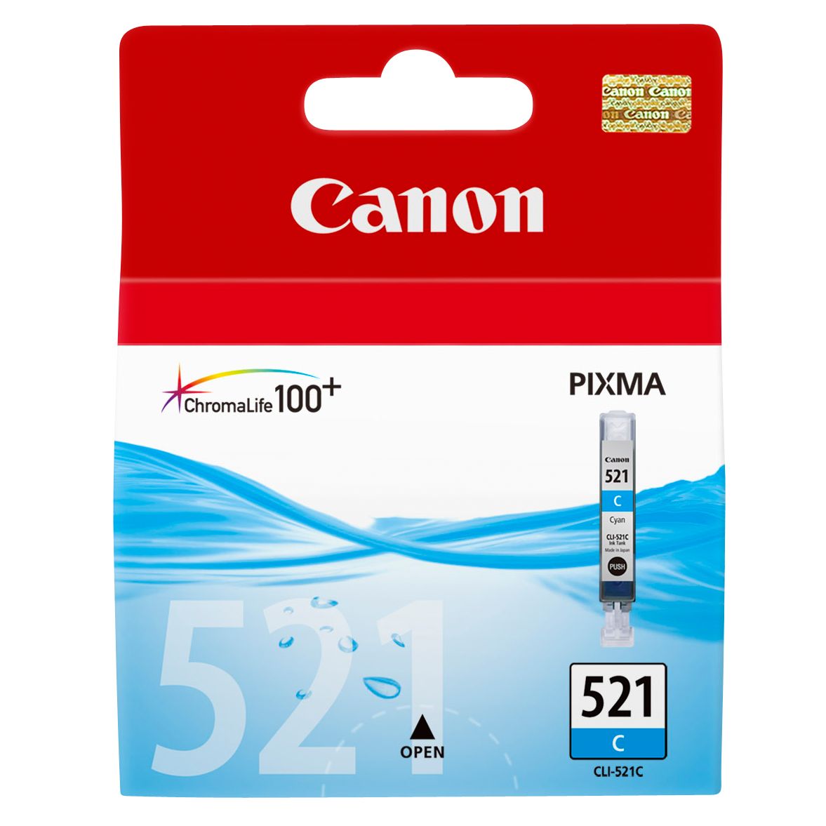 Canon Pixma Inkjet Cartridge, Cyan, CLI-521