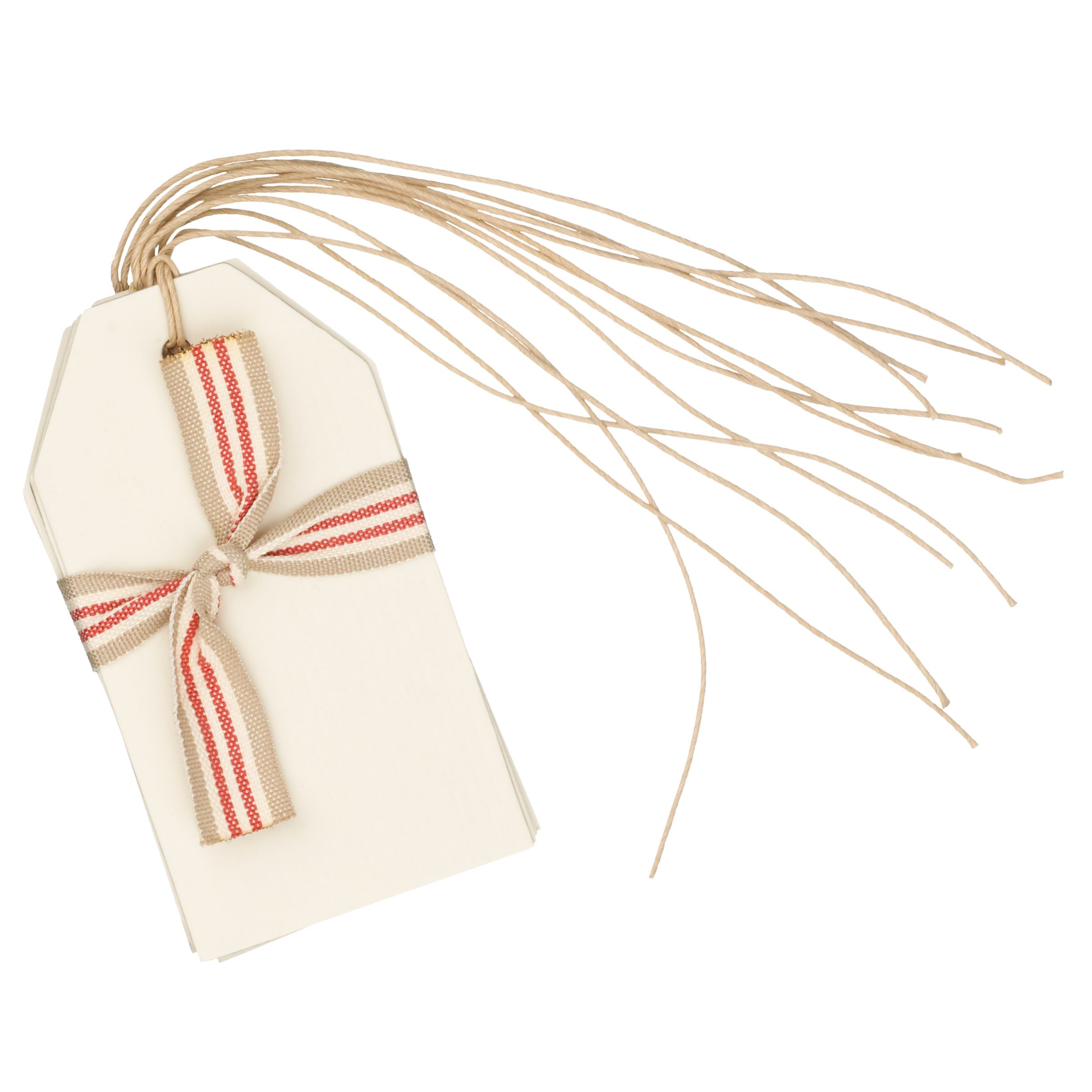 East of India Gift Tags, Cream, Set of 6 230555056