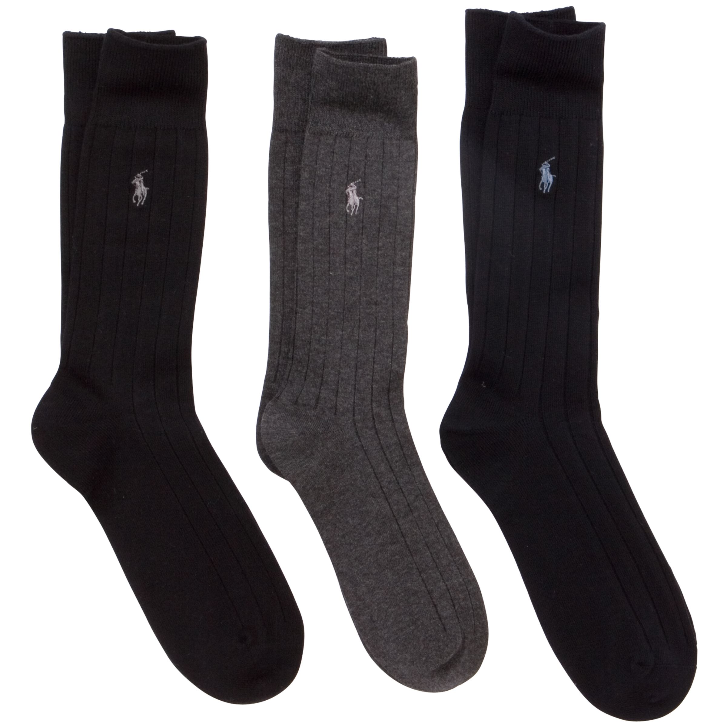 Polo Ralph Lauren Dress Socks, Pack of 3, One Size, Multi