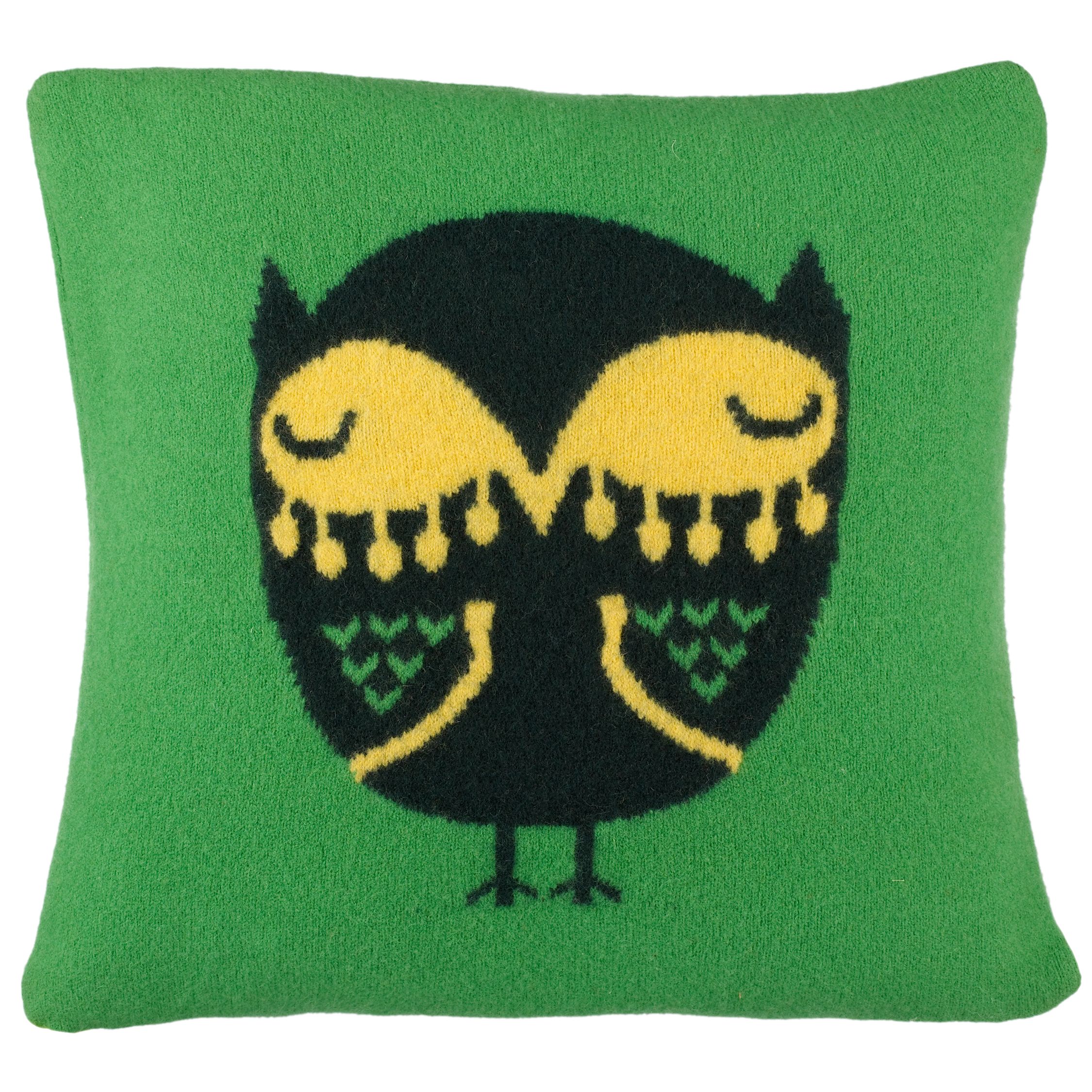 John Lewis Donna Wilson for John Lewis Owl Cushion, Green