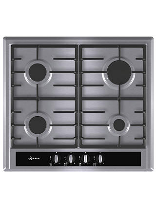 Neff T23S36N0GB Gas Hob, Stainless Steel