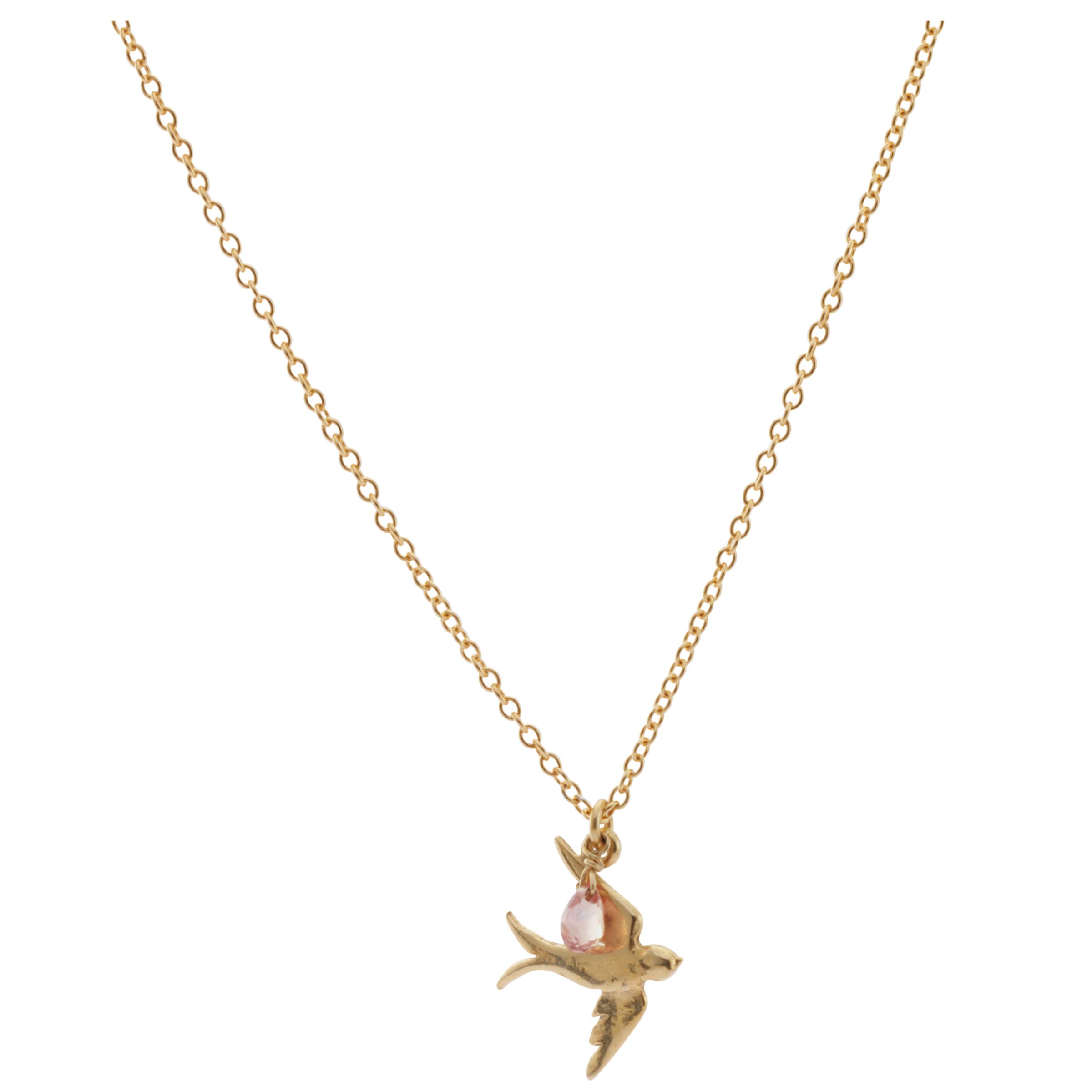 Alex Monroe Little Swallow Necklace, Gold