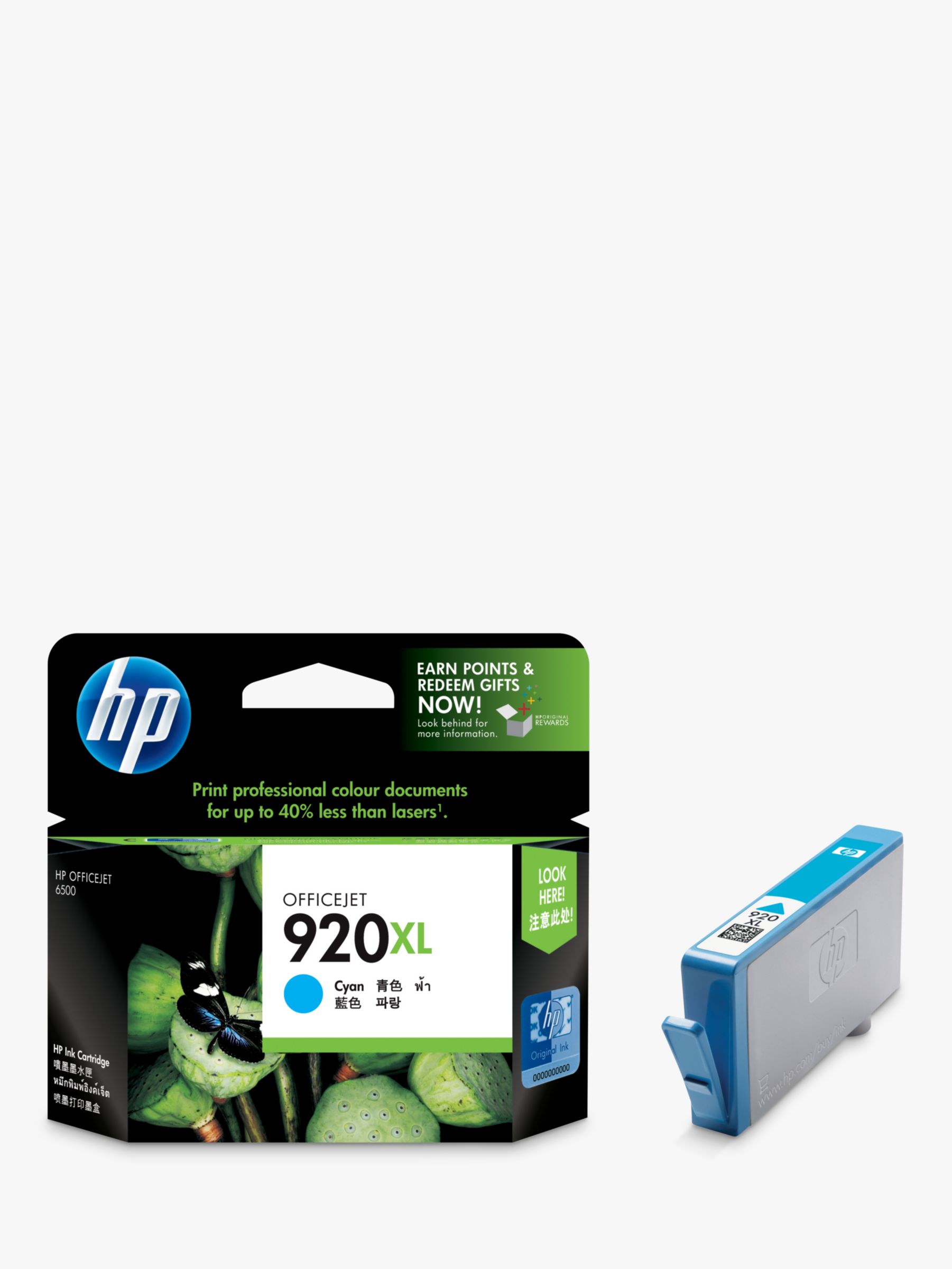 HP 920XL Officejet Printer Cartridge, Cyan,