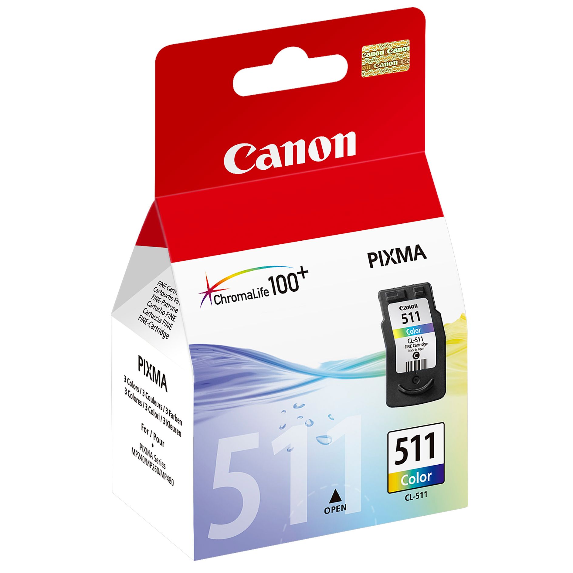 Canon Pixma Inkjet Cartridge, Colour, CLI-511
