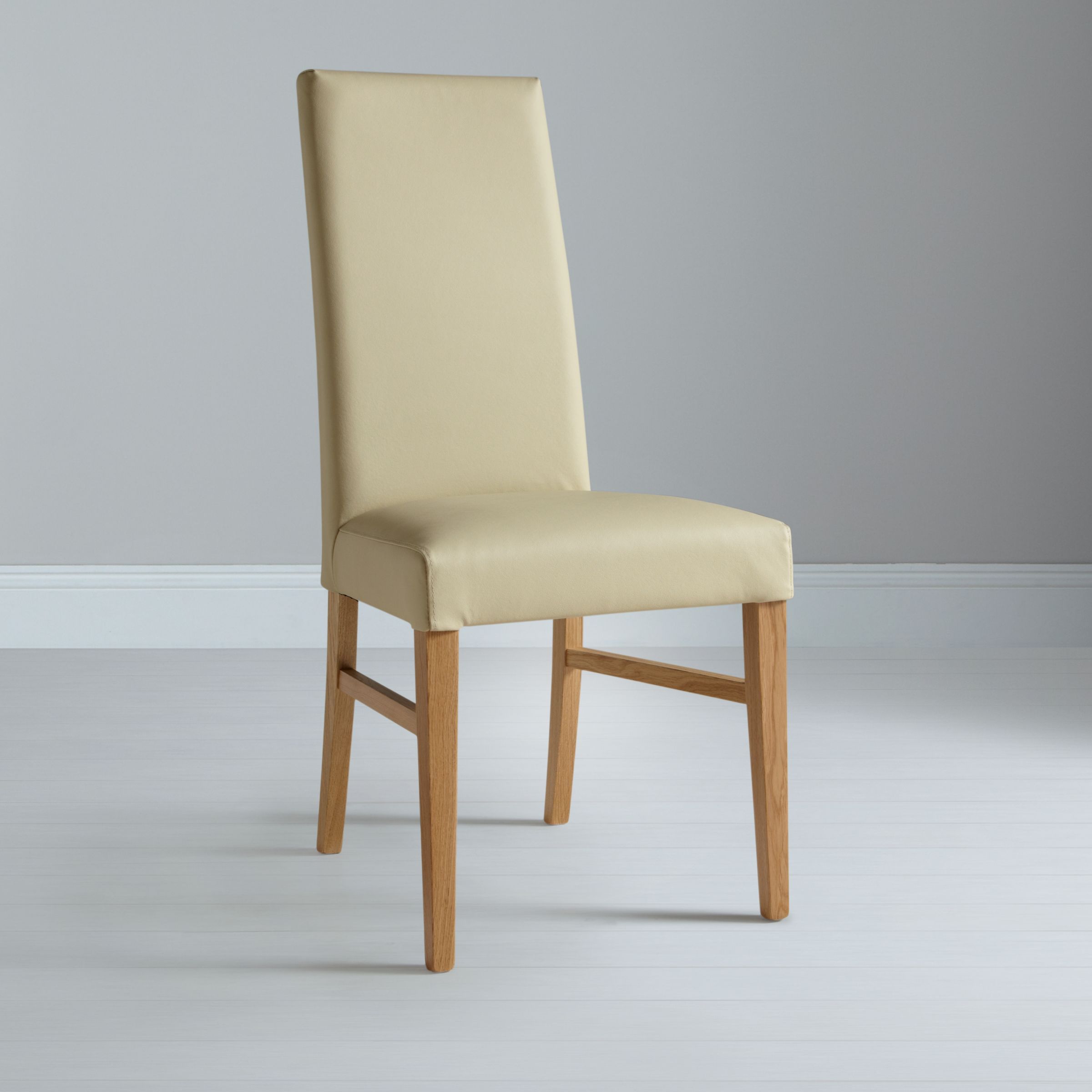 John Lewis Vanessa Leather Dining Chair, Cream