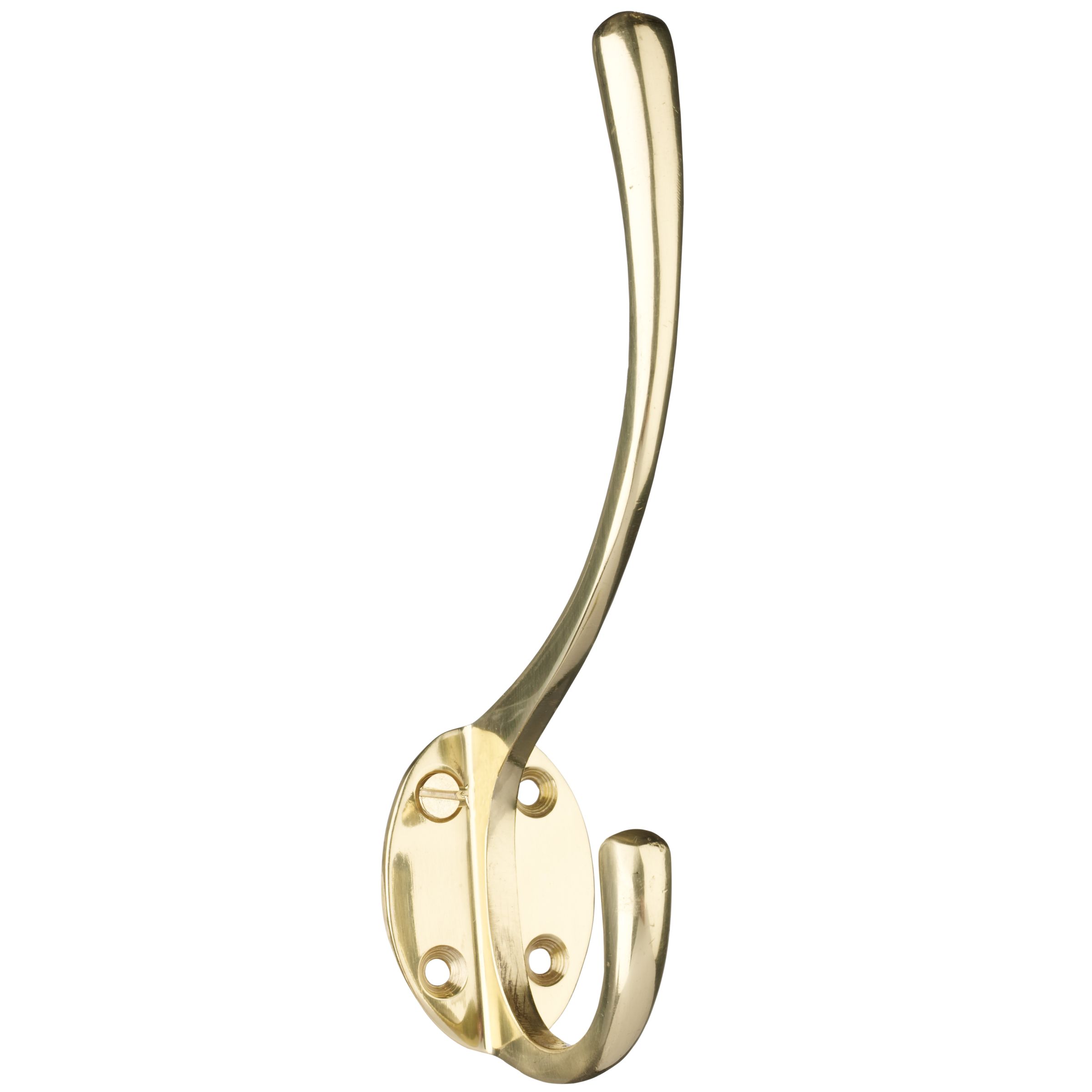 Hat and Coat Hook, Polished Brass