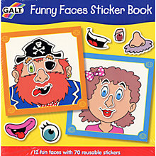 Buy Galt Funny Faces Sticker Book Online at johnlewis.com