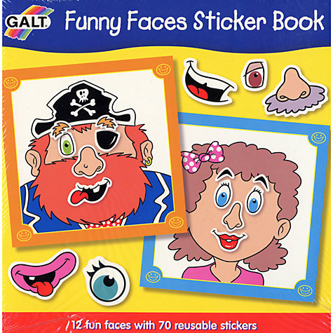 Buy Galt Funny Faces Sticker Book Online at johnlewis.com