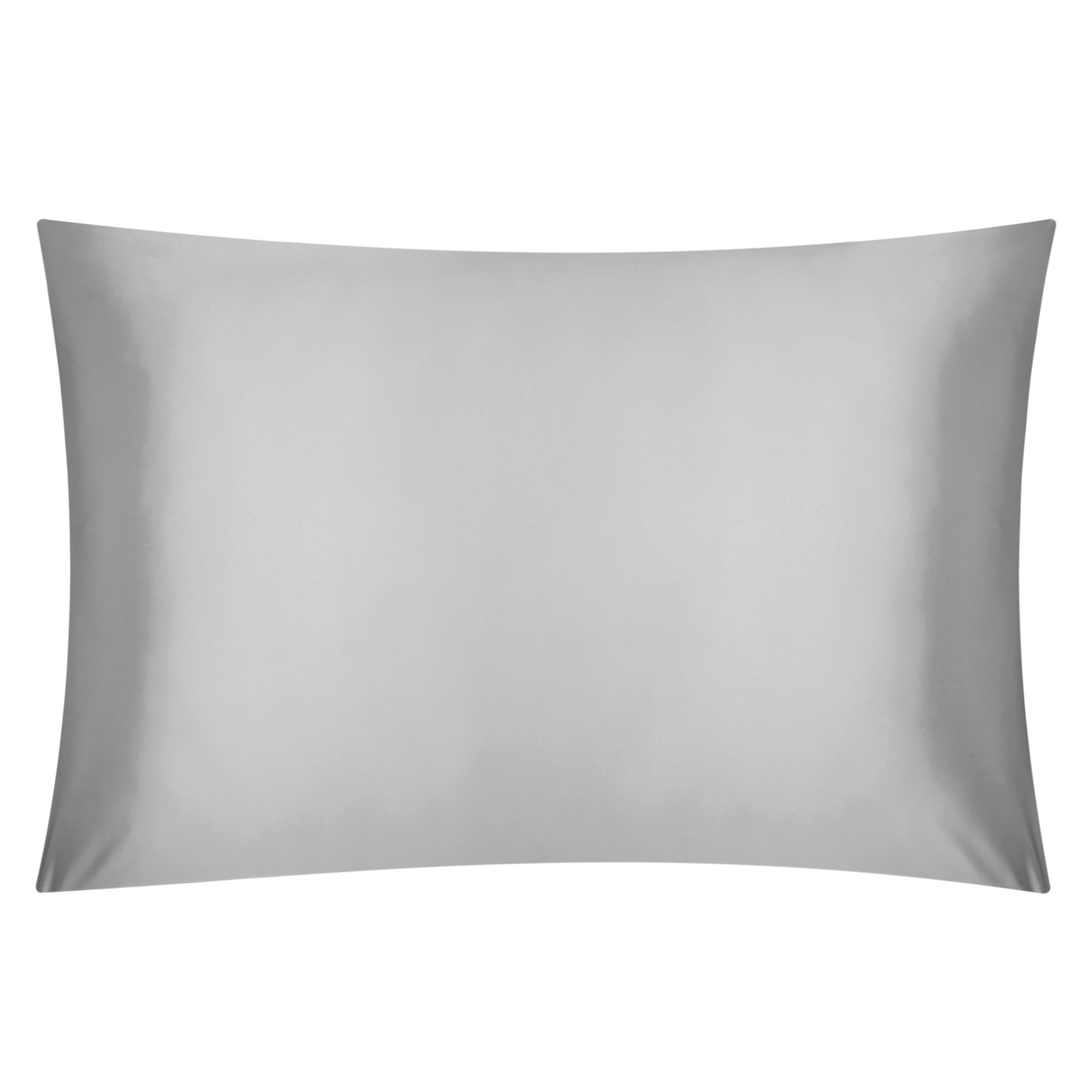 John Lewis Silk Standard Pillowcase, Pearl grey