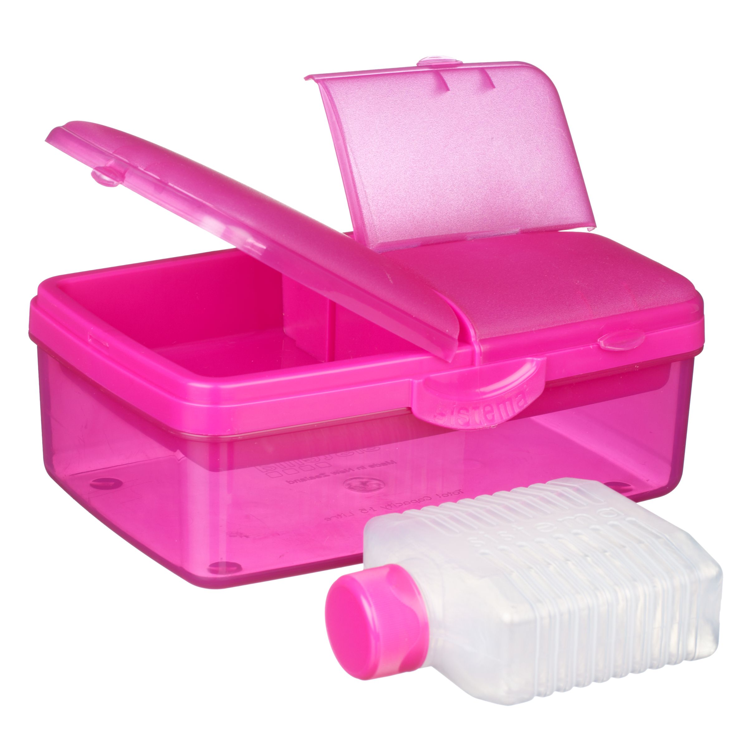 Sistema Quaddie Lunch Box with Bottle, Assorted Colours