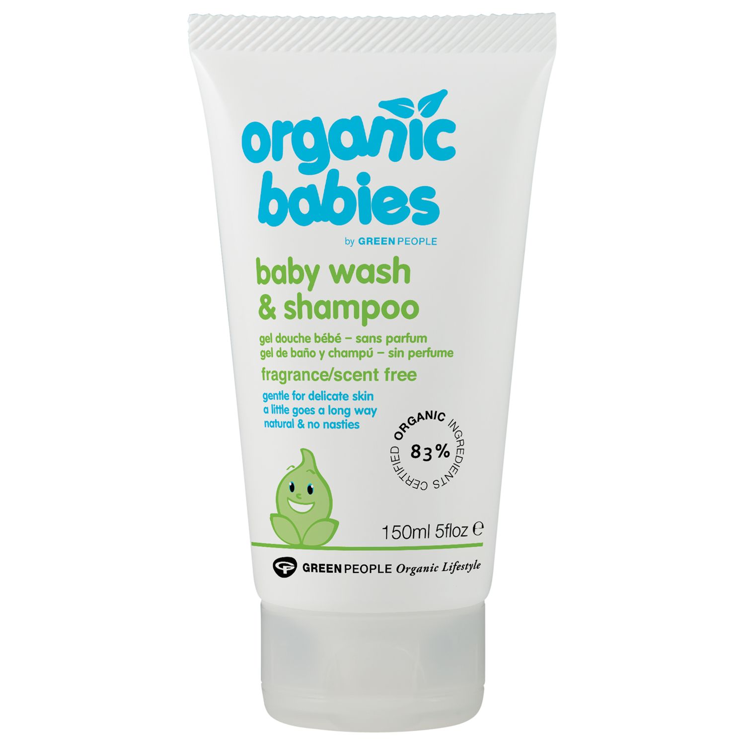 Organic Baby No Scent Baby Wash and Shampoo,