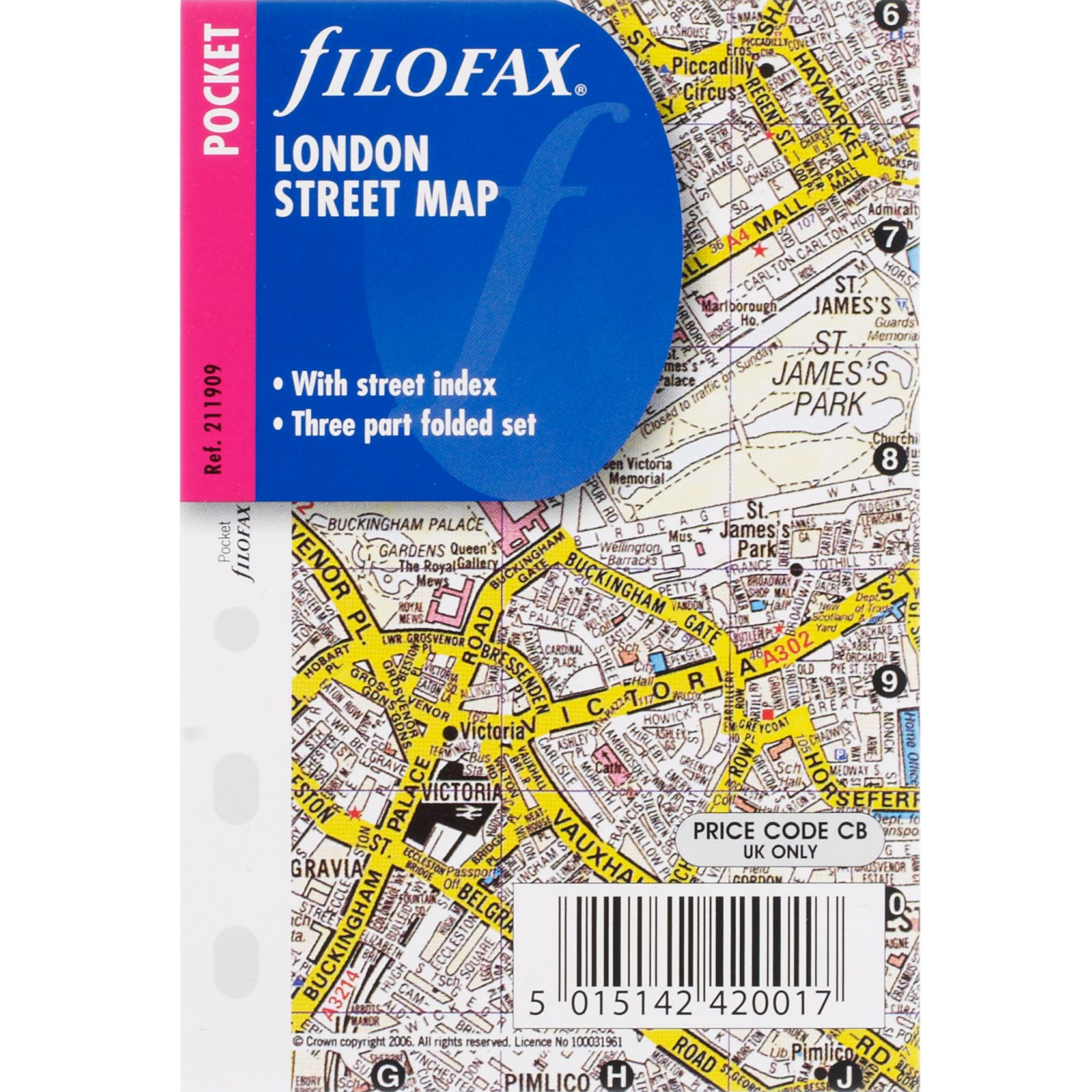 Filofax Pocket Inserts, London Street Map 170004