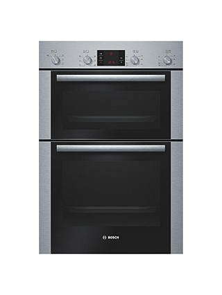 Bosch HBM43B250B Built-In Double Oven, Brushed Steel