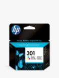 HP 301 Tri-Colour Original Ink Cartridge, Single, Instant Ink Compatible