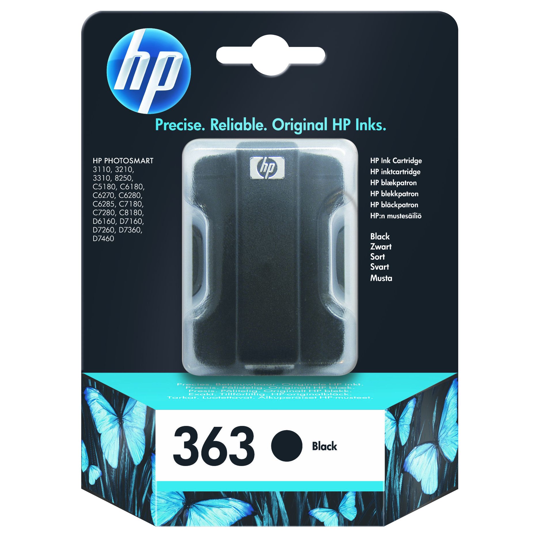 HP 363 Inkjet Cartridge, Black, C8721EE 231109414