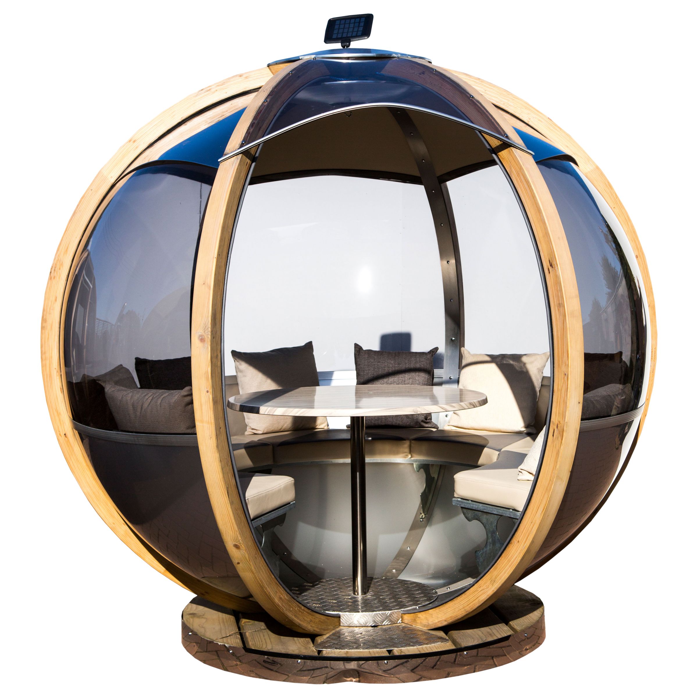 Ornate Garden Rotating Sphere 7-Seater Garden Pod & Winter Cover
