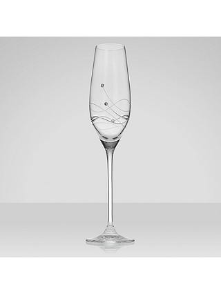Dartington Crystal Glitz Champagne Flutes, 200ml, Set of 2