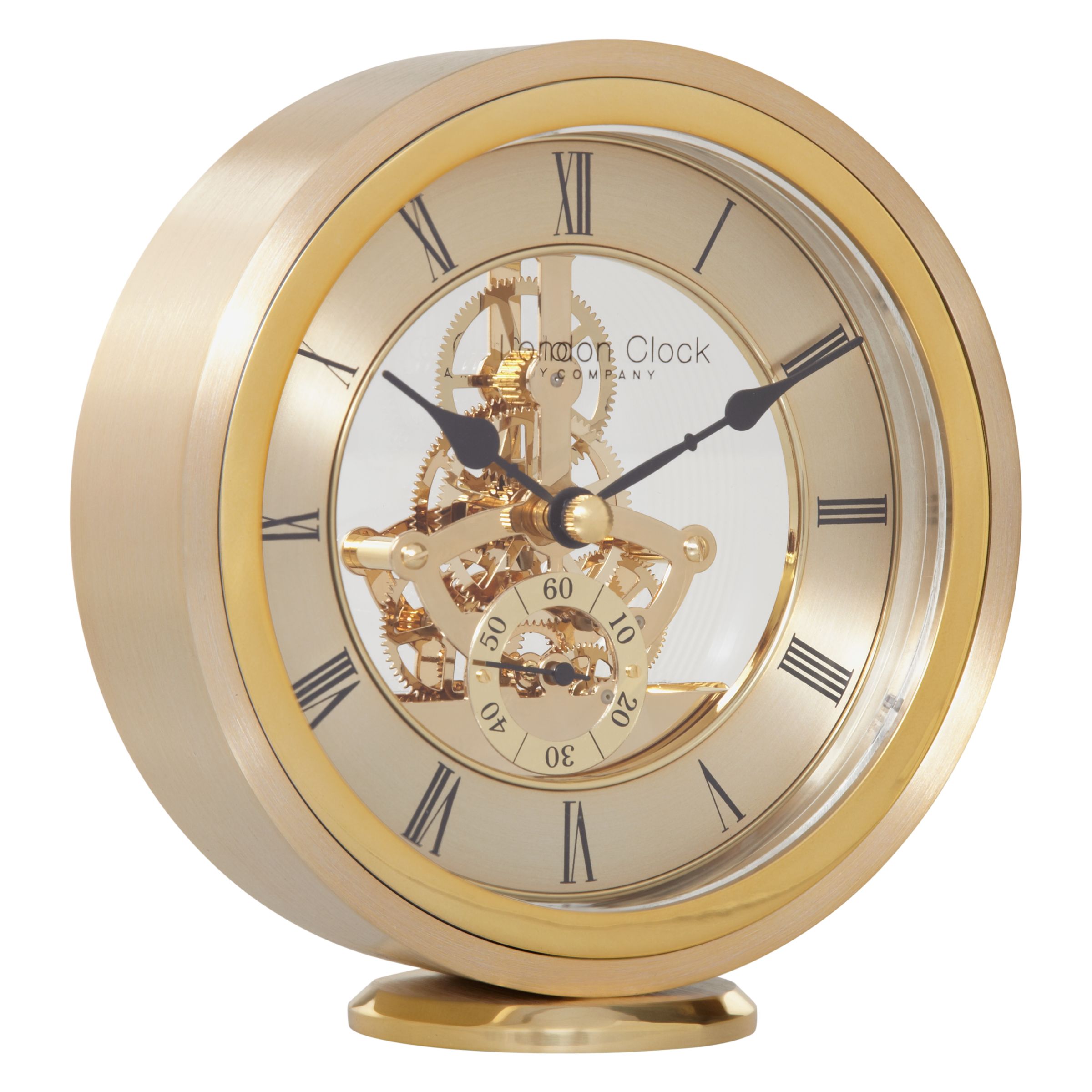 London Clock Company Round Carriage Clock, Gold