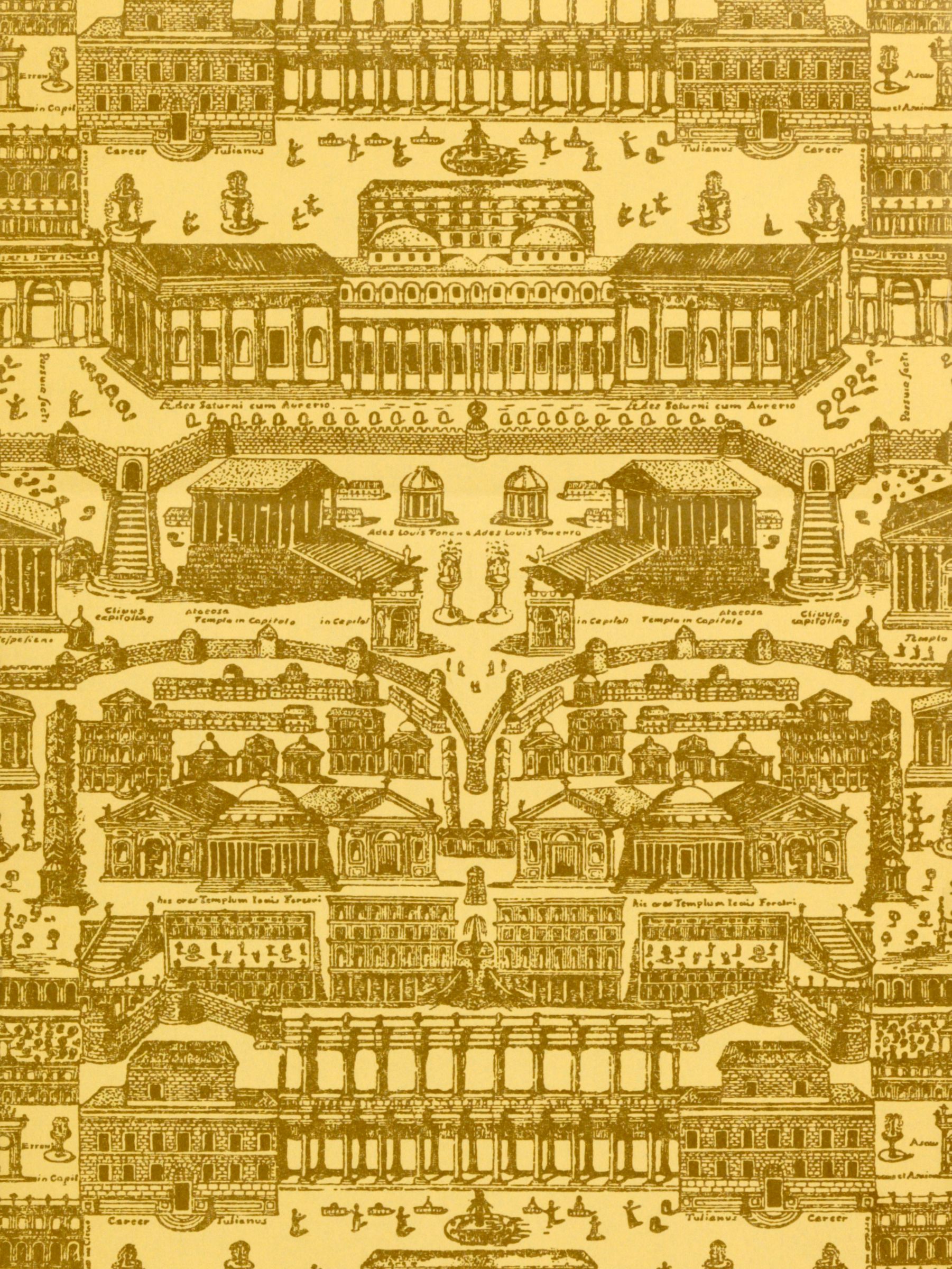 Zoffany Rome Wallpaper, Parchment / Gold, 310071