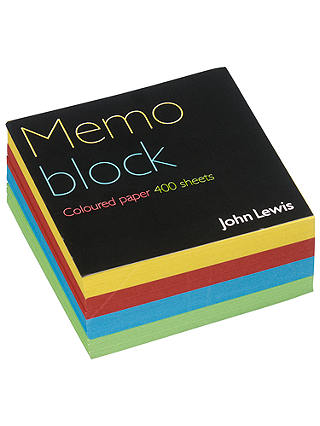 John Lewis & Partners Memo Block, 400 Sheets
