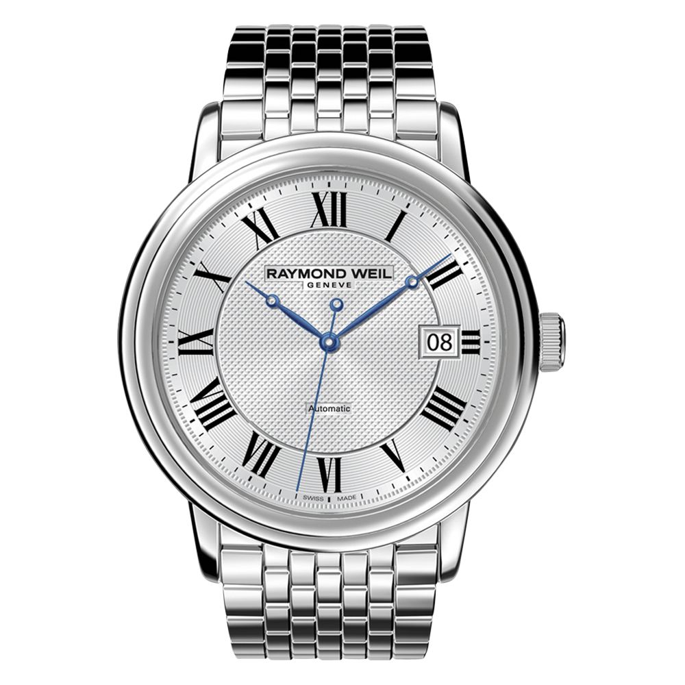 Raymond Weil 2837-ST-00659 Men's Maestro Stainless Steel Bracelet Strap Watch, Silver