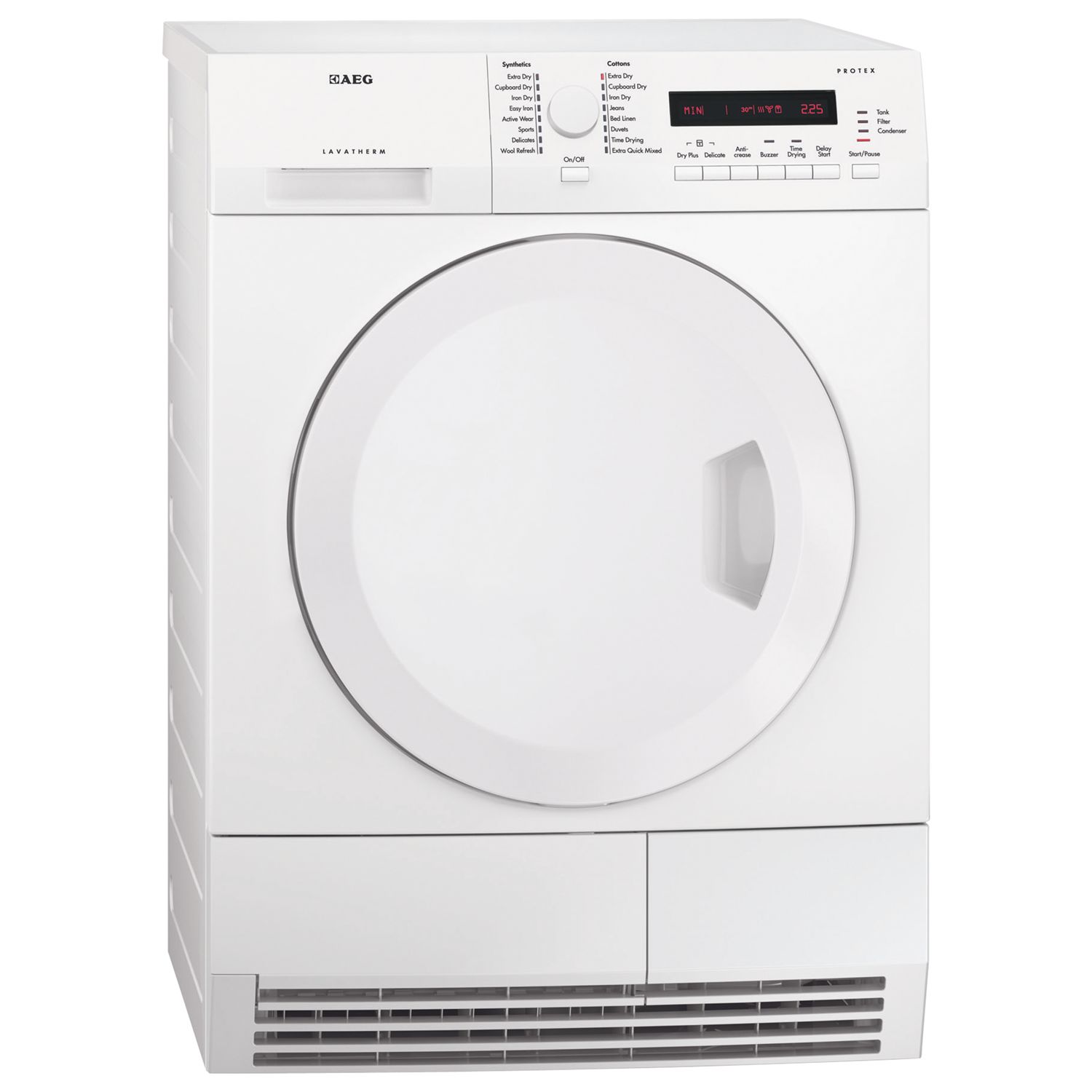 AEG T75280AC ProTex Condenser Tumble Dryer, 8kg Load, B Energy Rating, White