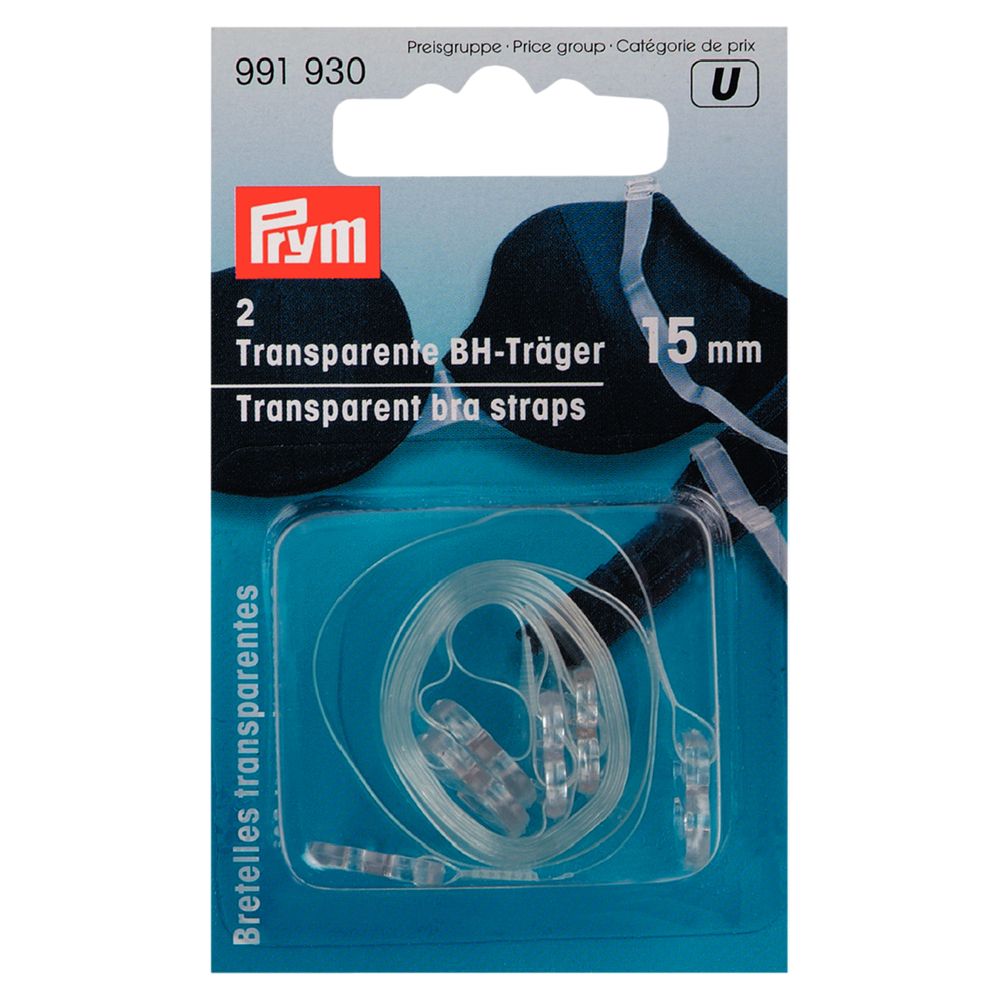 Prym Transparent Bra Straps, 15mm