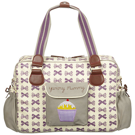 Buy Pink Lining Yummy Mummy Bows Changing Bag, Grape Online at johnlewis.com